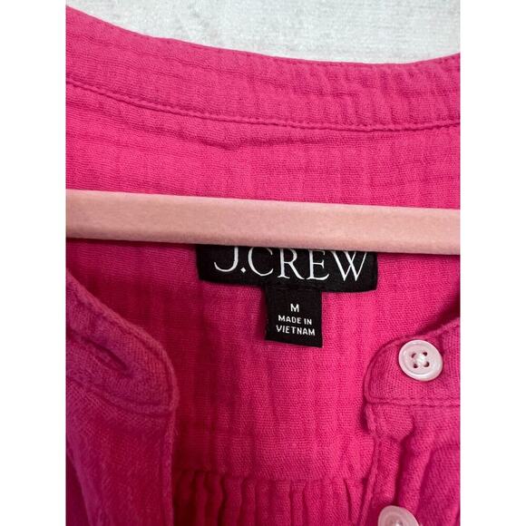 J. Crew Size Medium Summer Short Sleeve Top Pink - Picture 3 of 5